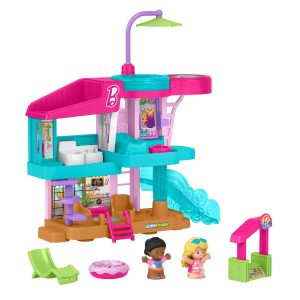 Fisher-Price Little People Barbie Beach House Toddler Playset With Figures & Accessories