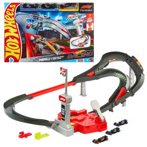 Hot Wheels Racing Formula 1 Sprint Race Circuit Track Set With 3 Die-Cast Toy Cars in 1:64 Scale